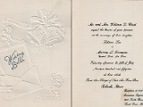Lillian Lou Wind Marvin Freeman Wedding Invitation